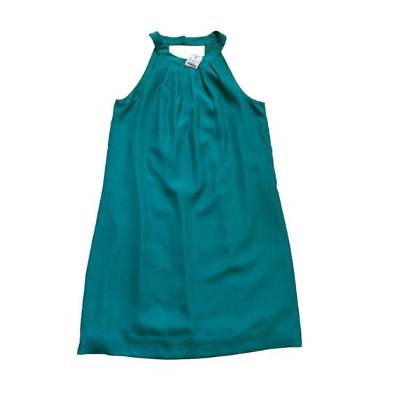 J. Crew Factory Dress Teal Halter Sleeveless Open Wrap Back Shift Size 6 NEW - Picture 12 of 12